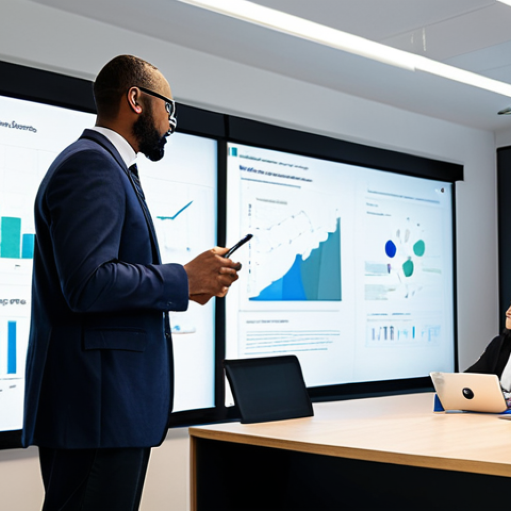 A diverse group of professional adults, male and female, in modest business attire, are actively engaged in a dynamic brainstorming session within a bright, modern open-plan office. Large interactive screens in the background display complex data visualizations and innovative design mockups. One professional points thoughtfully at a screen, while others listen intently, some taking notes, embodying continuous learning, critical thinking, and proactive problem-solving. The atmosphere is energetic and collaborative. Professional photography, high-resolution, sharp focus, natural lighting, perfect anatomy, correct proportions, well-formed hands, proper finger count, natural body proportions, safe for work, appropriate content, fully clothed, professional, modest, family-friendly.
