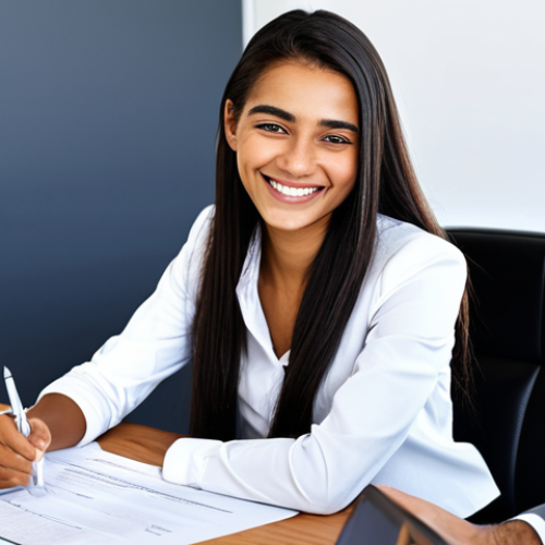 Home 27 **Image:** A professional career counselor, smiling warmly, advising a young adult in a bright, modern office. The counselor is reviewing a resume and offering positive feedback. **Prompt:** "A friendly *conselheiro de carreira* in a sunny office, reviewing a *curriculum vitae* with a young professional, giving positive encouragement. The scene exudes optimism and career guidance. *Aconselhamento de carreira*, professional setting, *alto astral*, career success."