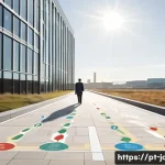 직업상담사와 경력 상담 차이 - "The Career Crossroads and the Journey Map"**
    A diverse professional, approximately 30-40 years ...