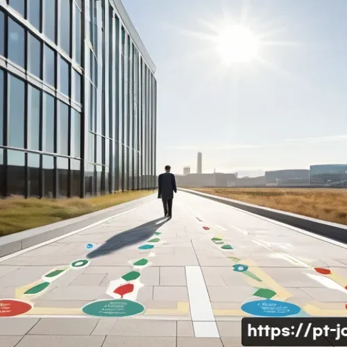 직업상담사와 경력 상담 차이 - "The Career Crossroads and the Journey Map"**
    A diverse professional, approximately 30-40 years ...