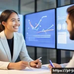 직업상담사 취업 시장 동향 - **Prompt 1: Digital Career Navigator**
    A diverse young professional, wearing modern business cas...