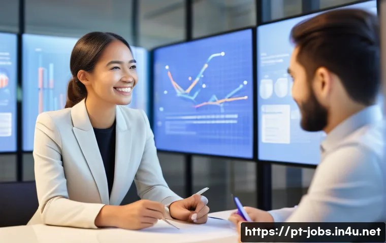 직업상담사 취업 시장 동향 - **Prompt 1: Digital Career Navigator**
    A diverse young professional, wearing modern business cas...